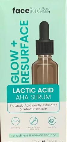 Facefacts lactic acid serum